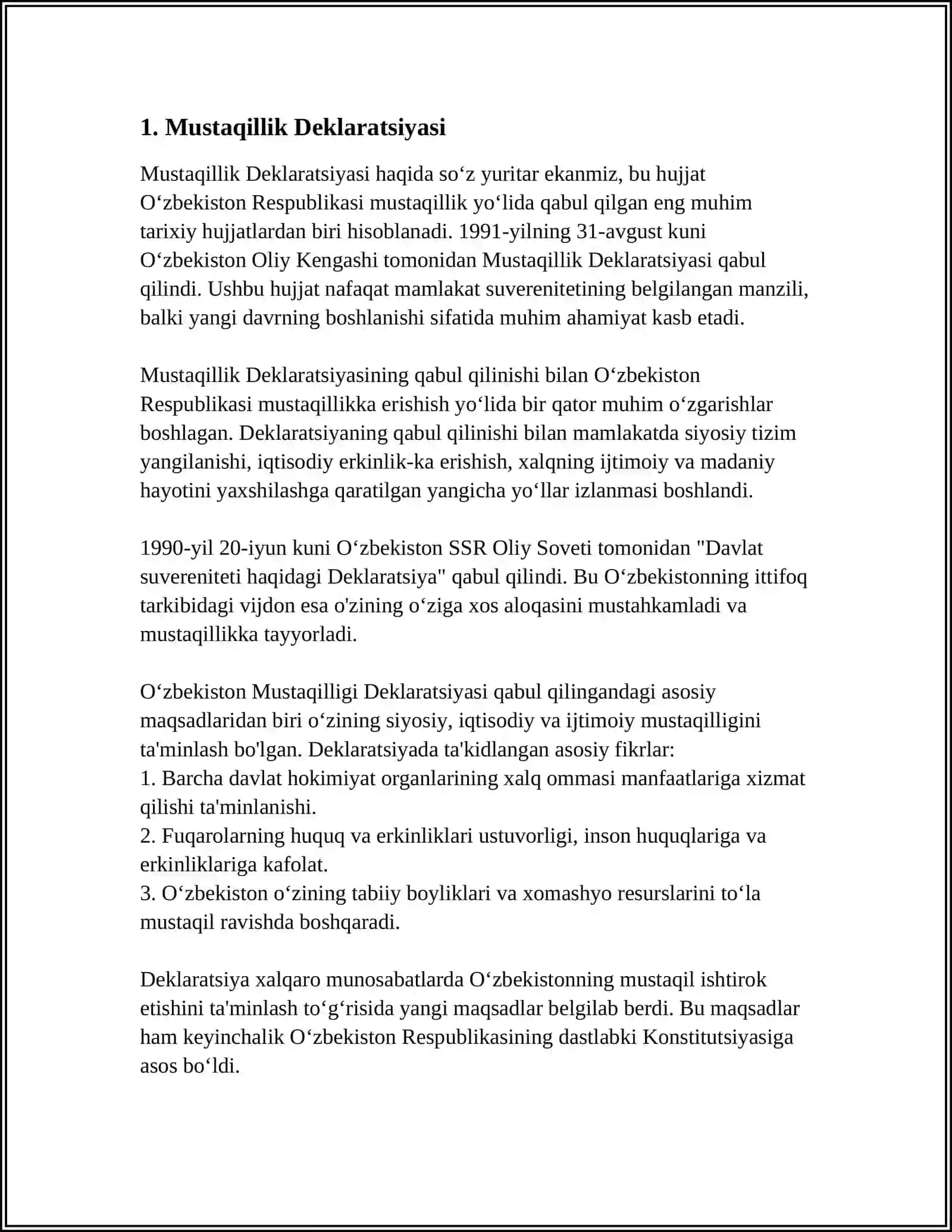 MUSTAQILLIK YILLARIDA OʻZBEKISTON 3