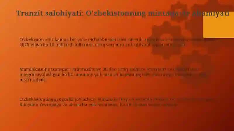 O'zbekistonda transport sohasining hozirgi holati va iqtisodiy tahlili 3