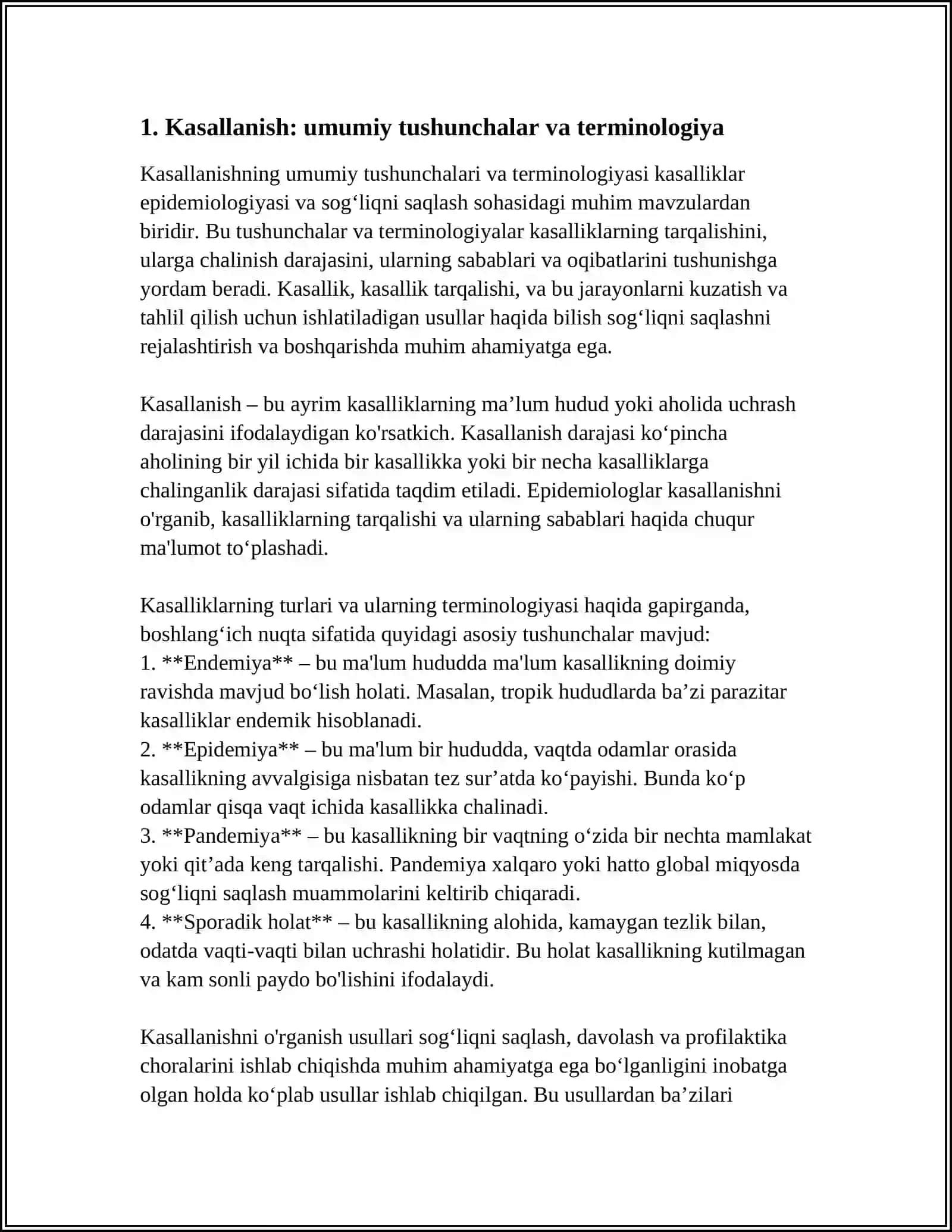 KASALLANISH: UMUMIY TUSHUNCHALAR KASALLANISHLARNI OʻRGANISH USULLARI VA MANBALARI 3