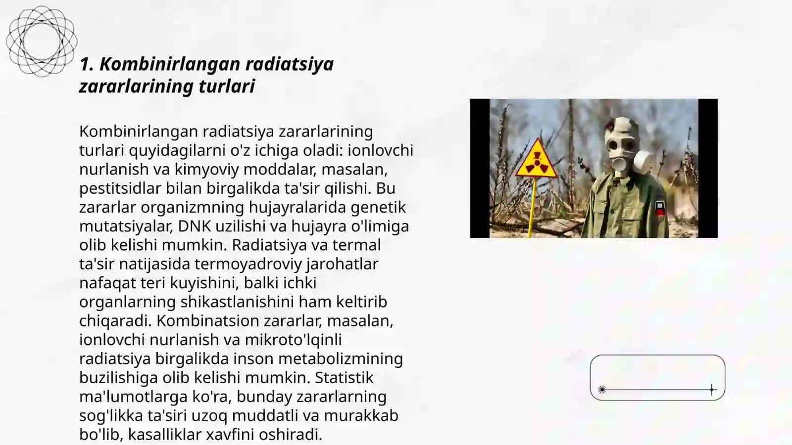 Kombinirlangan radiatsiya zararlarining turlari 3