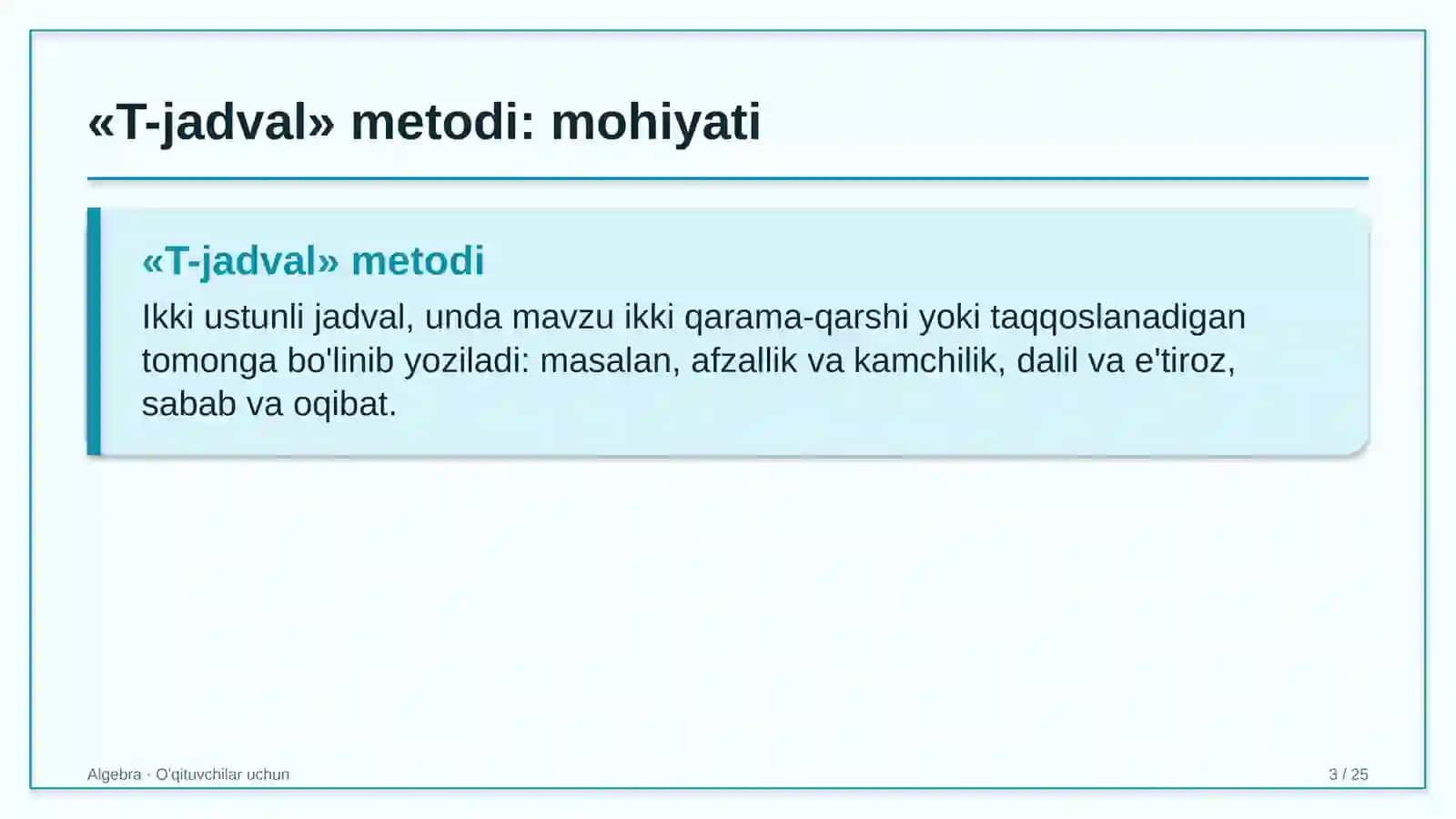 algebra darslarida t jadval metodidan foydalanish 1870 3