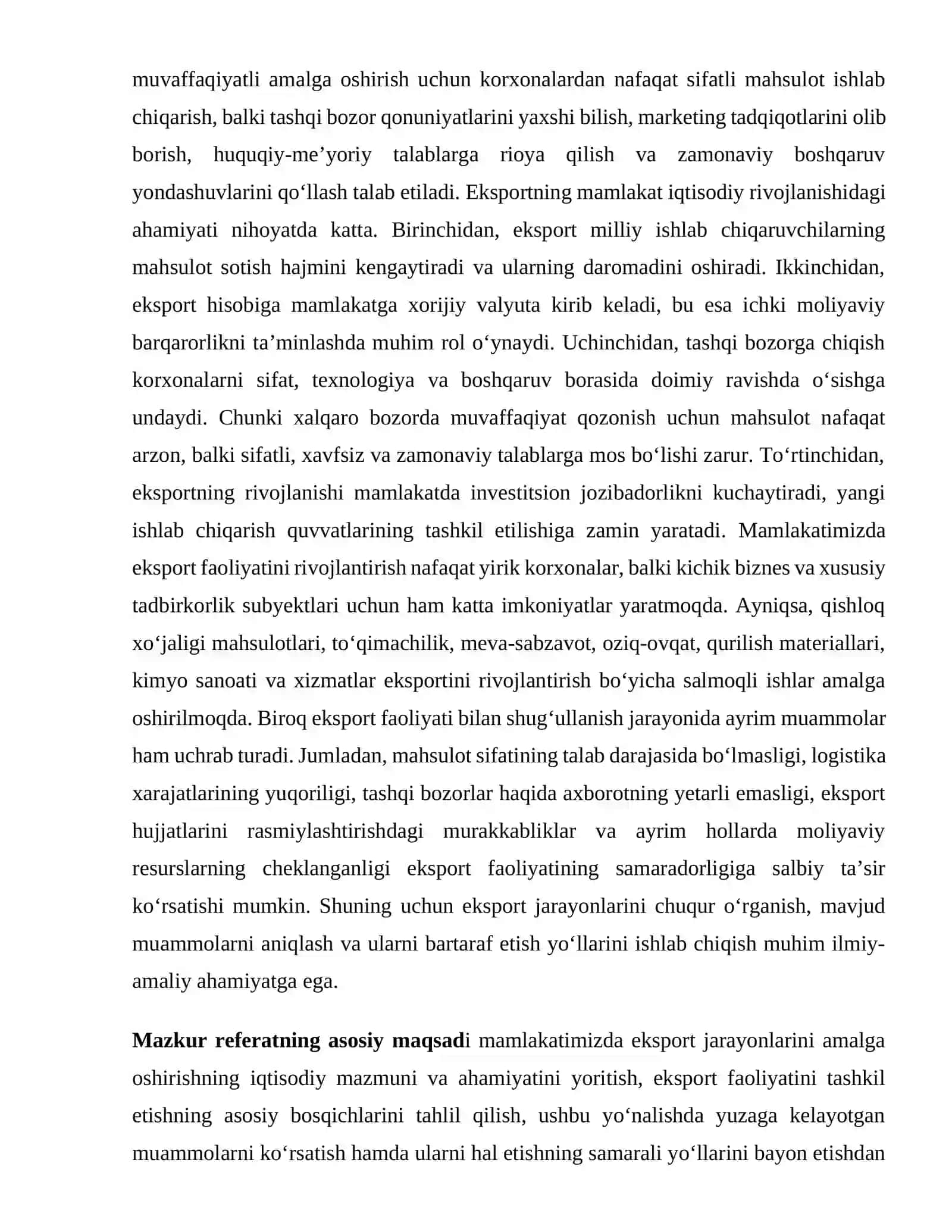 Eksport jarayonlari 3