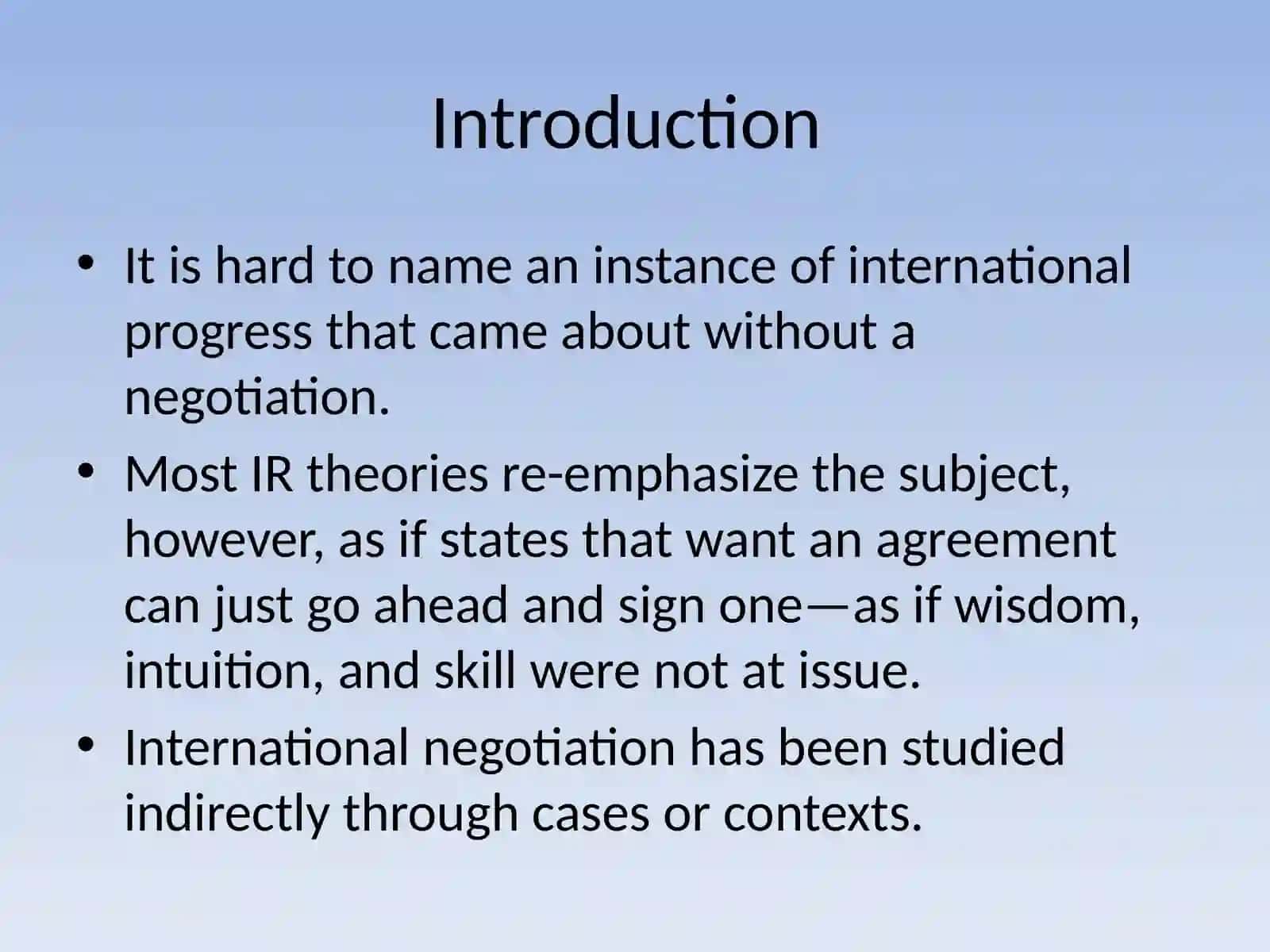 International negotiations: concept, classification, functions and features 3
