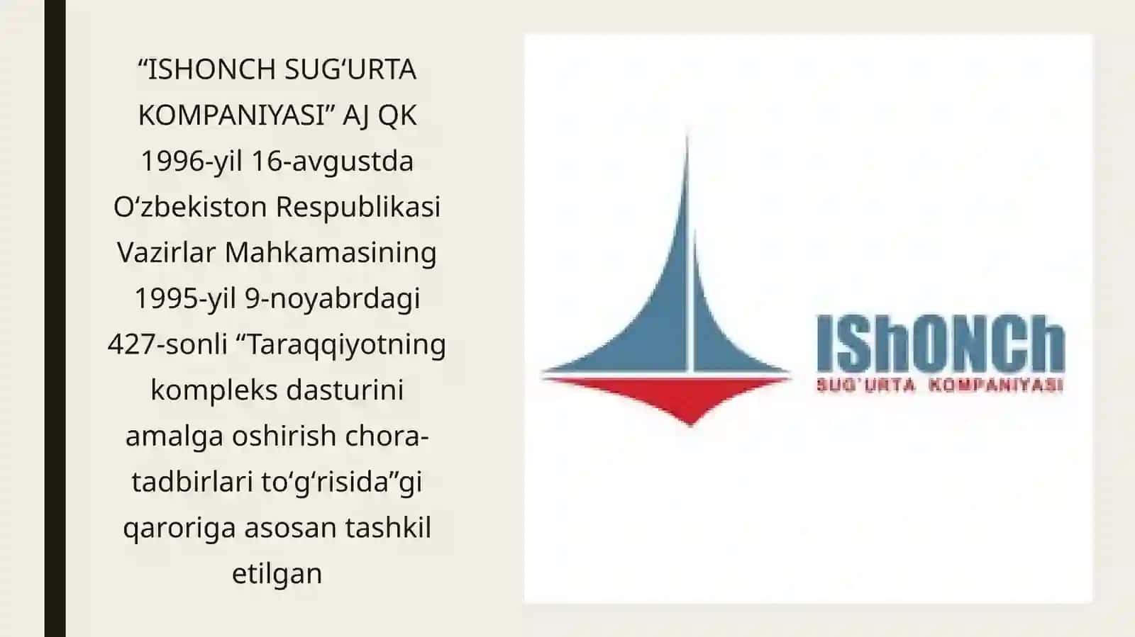"ISHONCH SUGʻURTA KOMPANIYASI" AJ 3