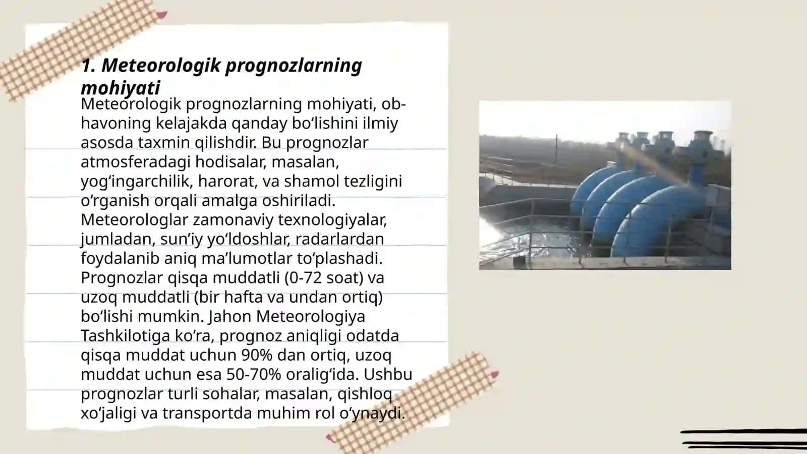Meteorologik prognozlarning tuzish ma’lumotlari 3