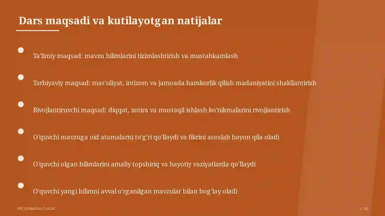Dolzarb mavzular — maktab va o'qituvchilar (2026) — metodik birlashma uchun 3