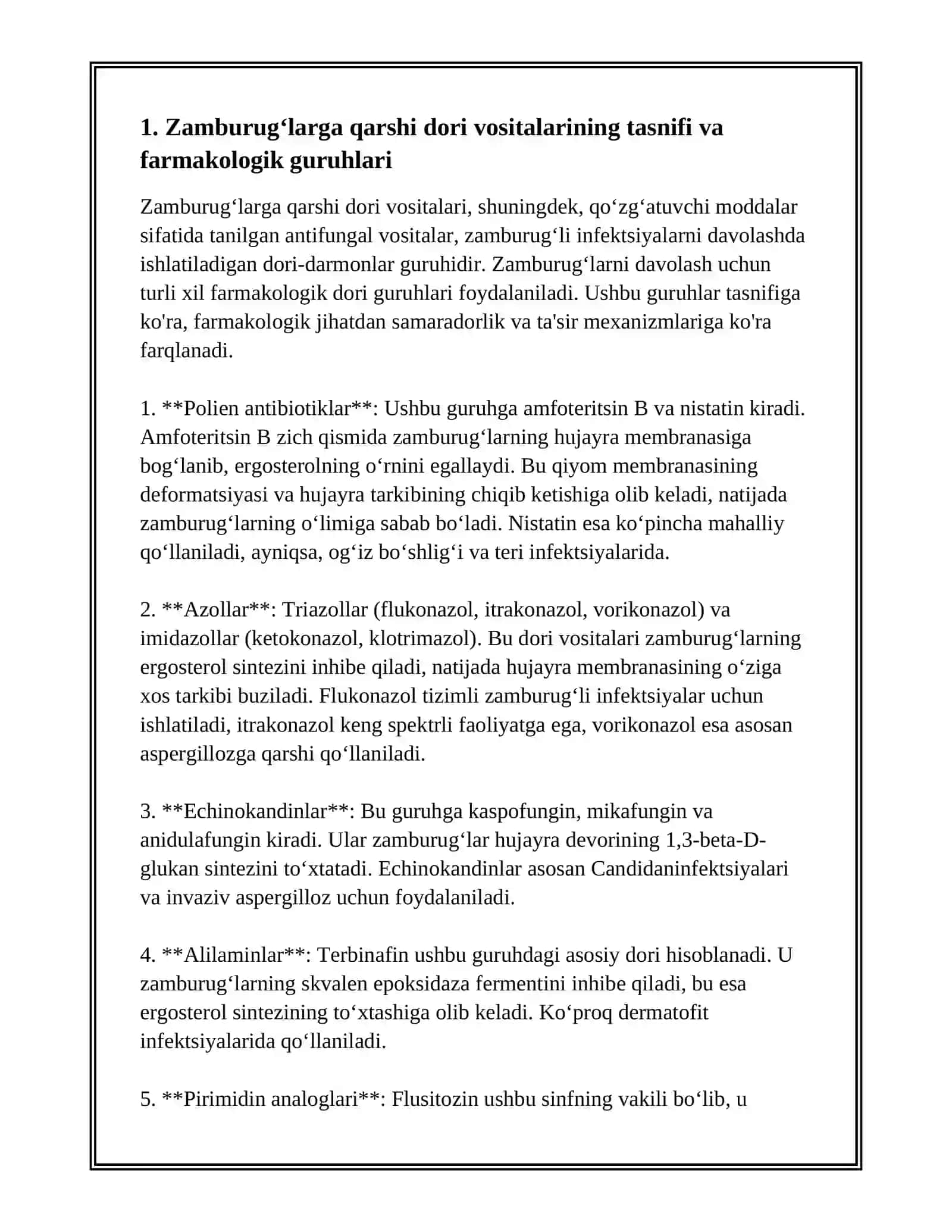 ZAMBURUGʻLARGA QARSHI DORI VOSITALARINING KLINIK FARMAKOLOGIYASI 3