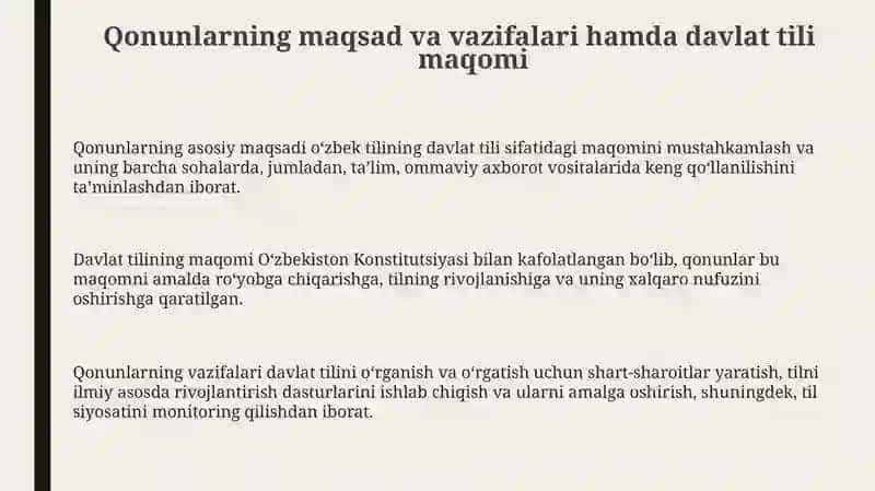 Davlattili haqida qabul qilingan qonunlar 3