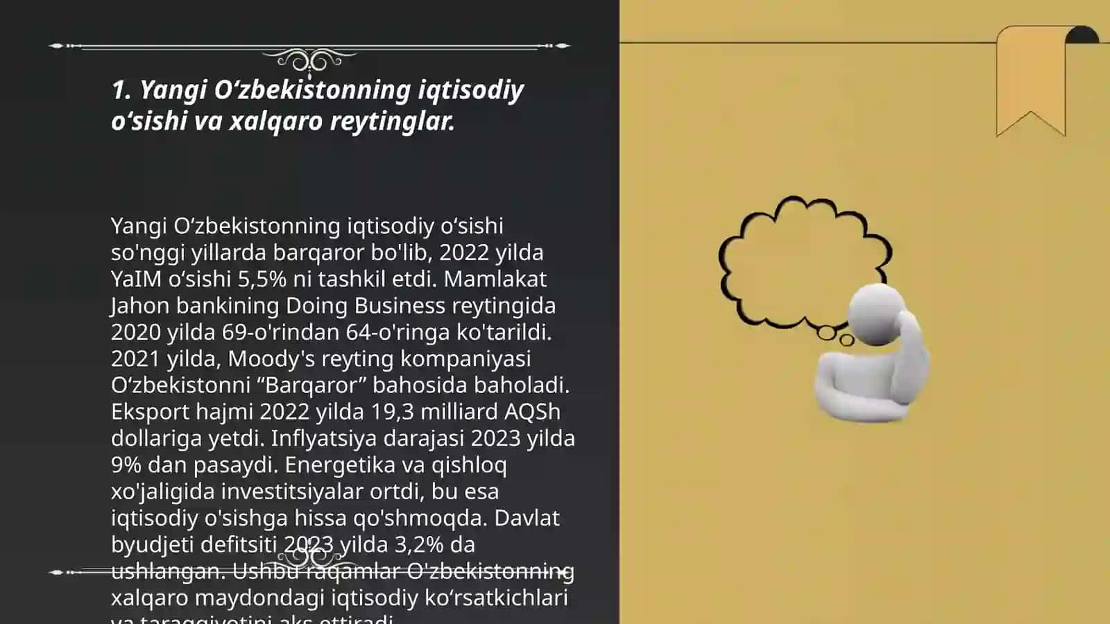 Yangi Oʻzbekistonning iqtisodiy oʻsishi va xalqaro reytinglar 3