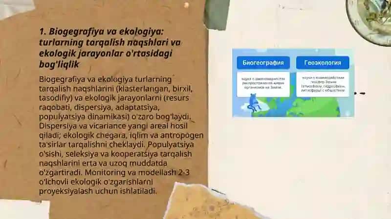 Biogegrafiya va ekologiya fanlari o'rtasidagi bog'liqlik 3