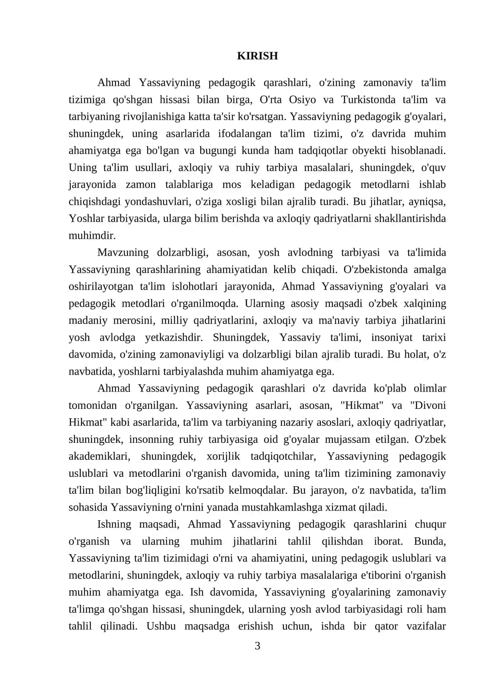 Ahmad Yassaviyning Pedogogik qarashlari 3