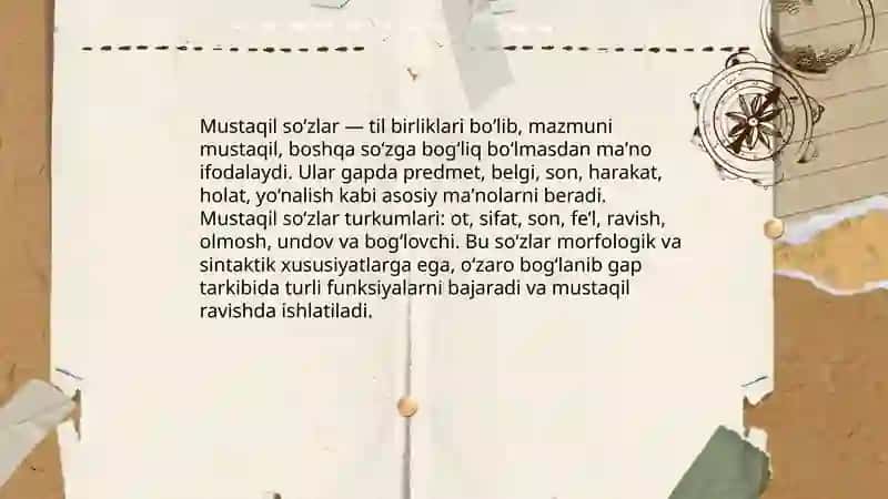 Mustaqil sözlar 3