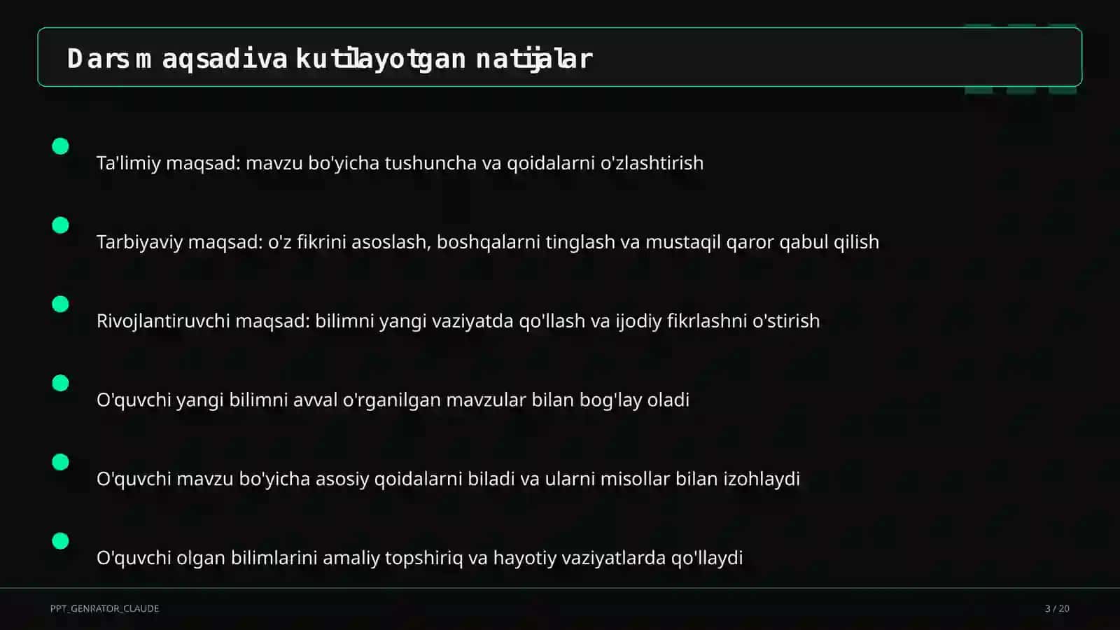 Dolzarb mavzular - maktab va o'qituvchilar 3