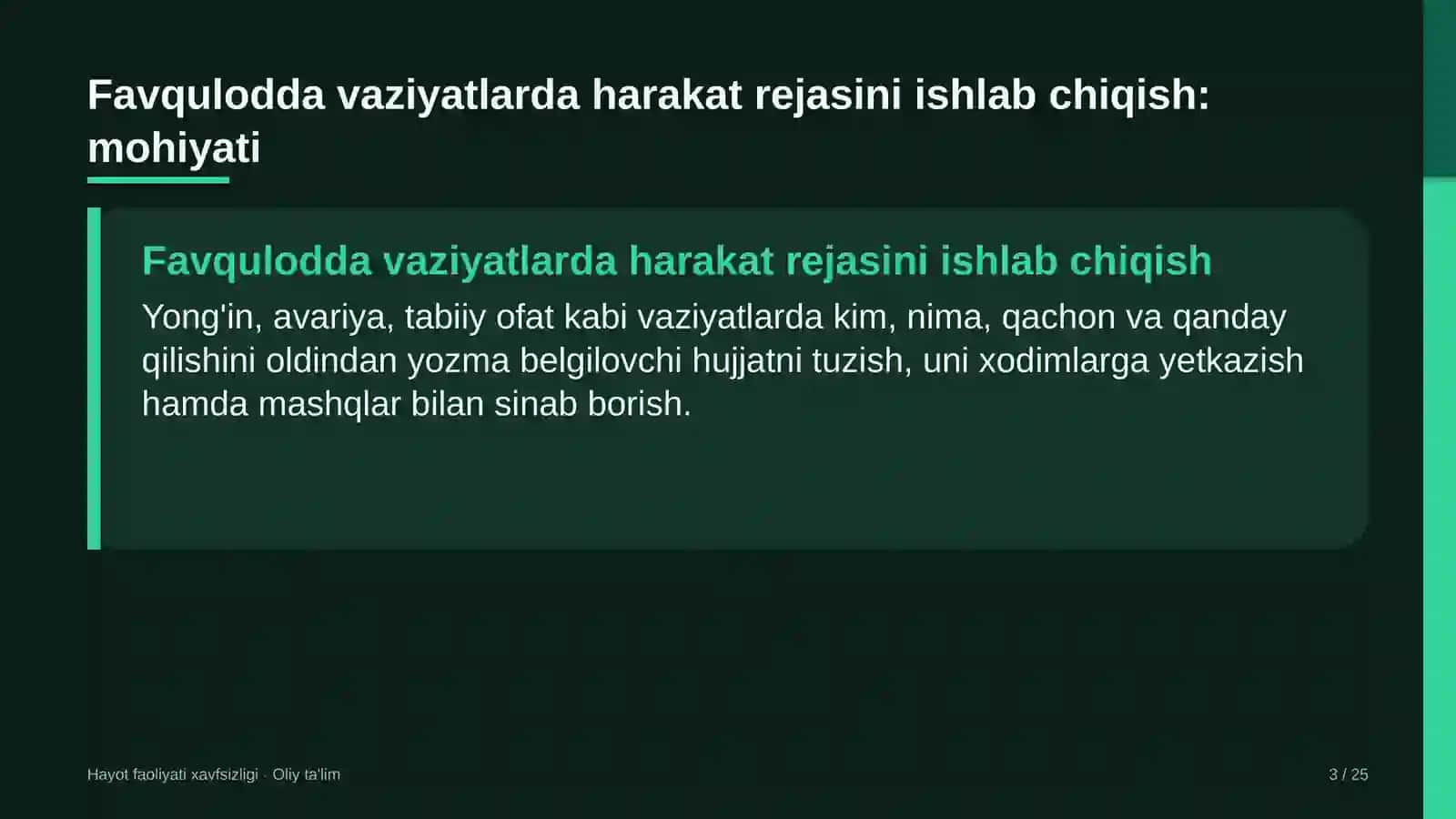 mobil aloqa operatorlarida favqulodda vaziyatlarda harakat rejasini ishlab chiqish 9360 3