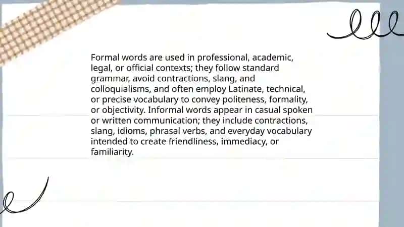 Formal and informal words 3