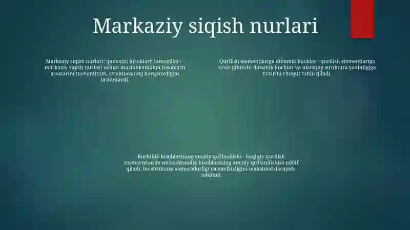 Markaziy Siqilgan Sterjenlarni Ustivorlikka Amaliy Hisoblari 3