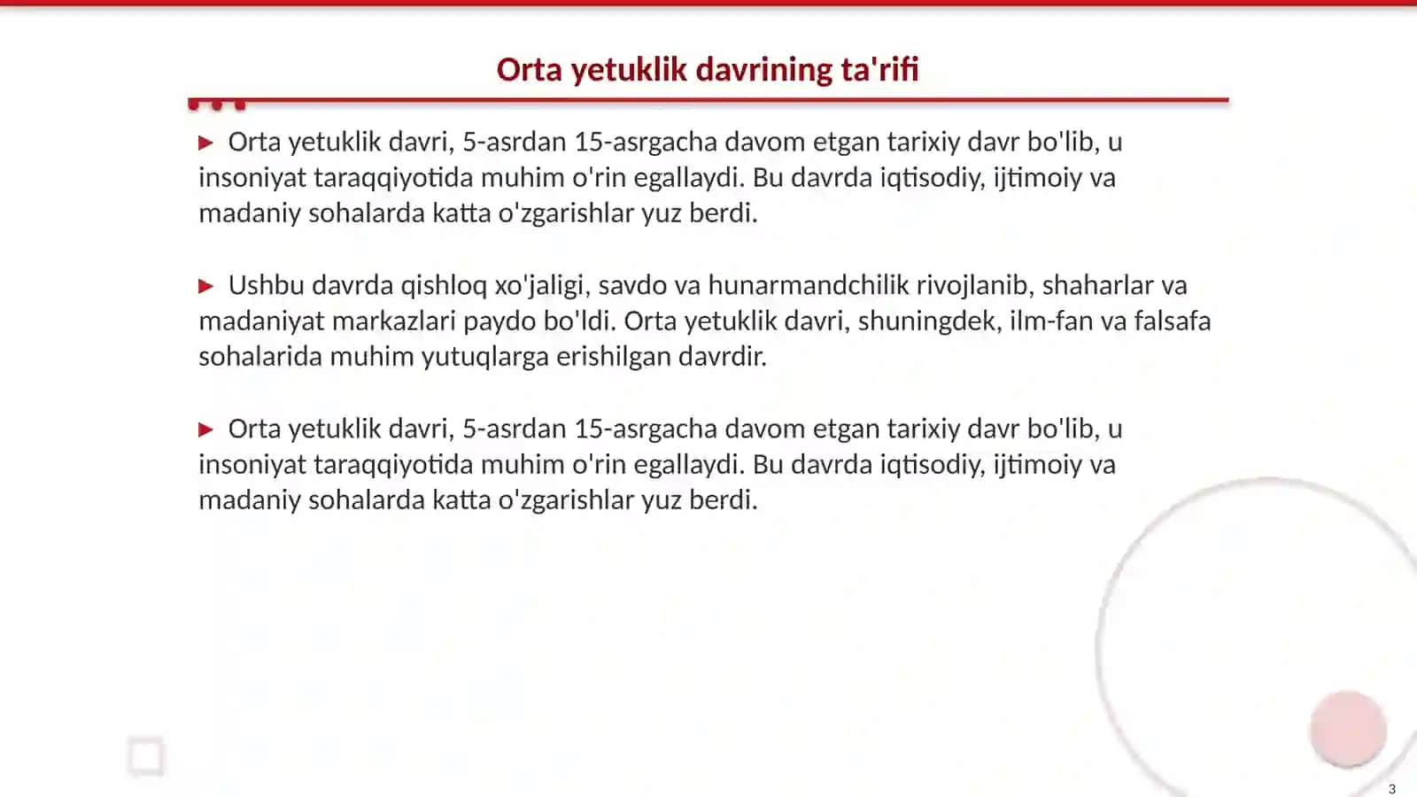 Orta yetuklik davrining oʻziga xos xususiyatlari 3