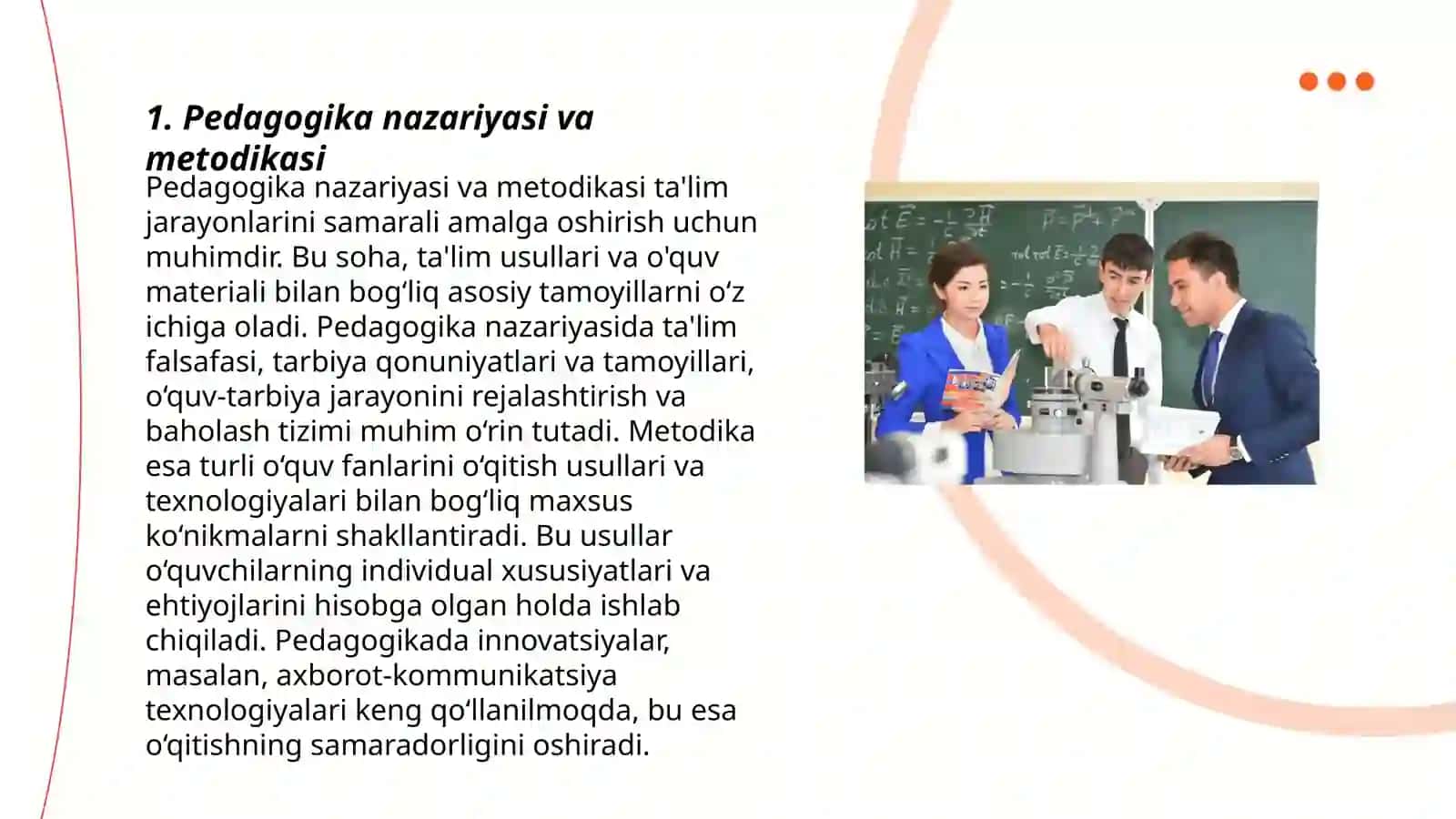 Pedagogika bakalavirant ta'lim yo'nalishining zaruriy mazmuni va bakalavrning tayyorgarlik darajasi qo'yiladigan talablar 3