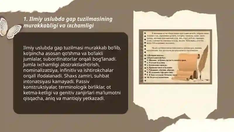 Ilmiy uslubning grammatik xususiyatlari 3