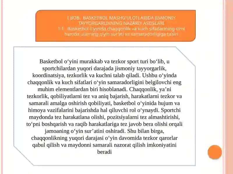 BOB. BASKETBOL MASHG'ULOTLARIDA JISMONIY TAYYORGARLIKNING NAZARIY ASOSLARI 3