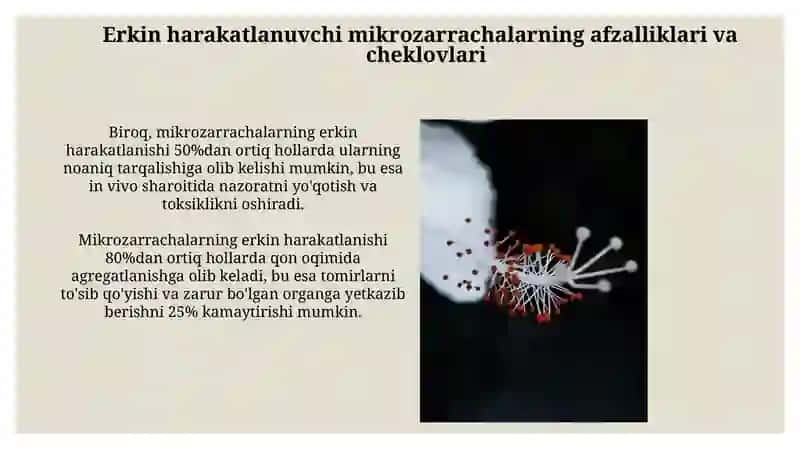 Mikrozarrachaning erkin harakati 3