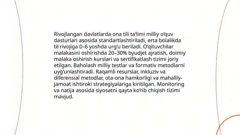 Ona tili ta’limida rivojlangan xorijiy davlatlar tajribasi 3