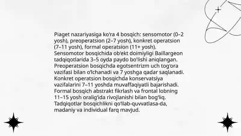Psixika va ongning taraqqiyoti va mavzuga oid ilmiy faktlardan misollar 3