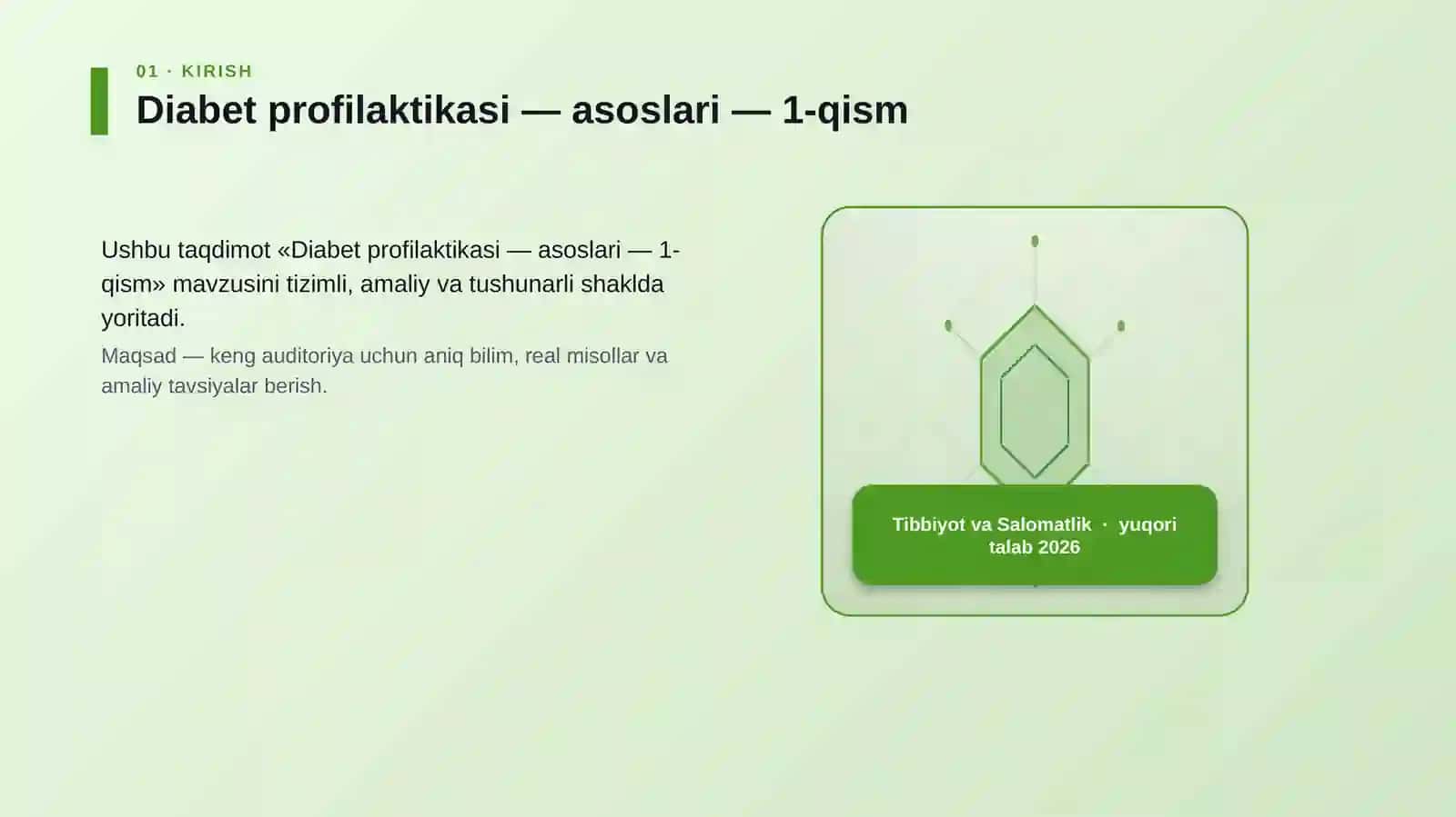 Diabet profilaktikasi — asoslari — 1-qism 3