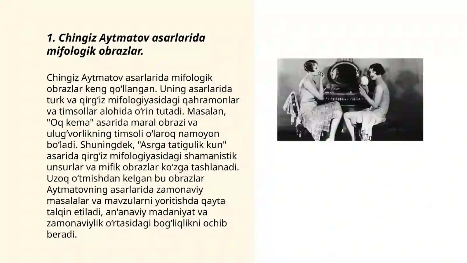 Chingiz Aytmatov ijodida mifologik talqinlar 3