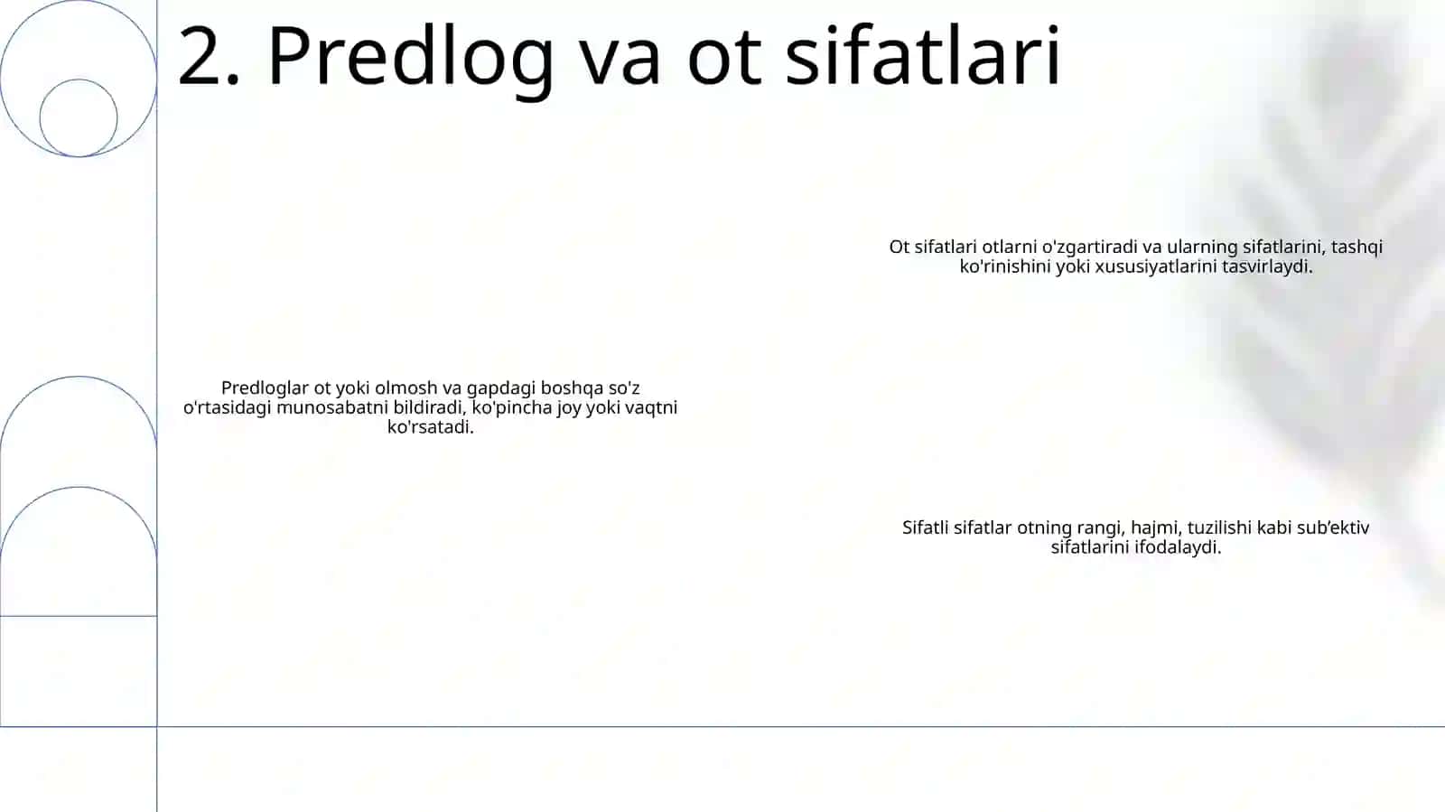 Atributiv munosabatlarning turlari 3