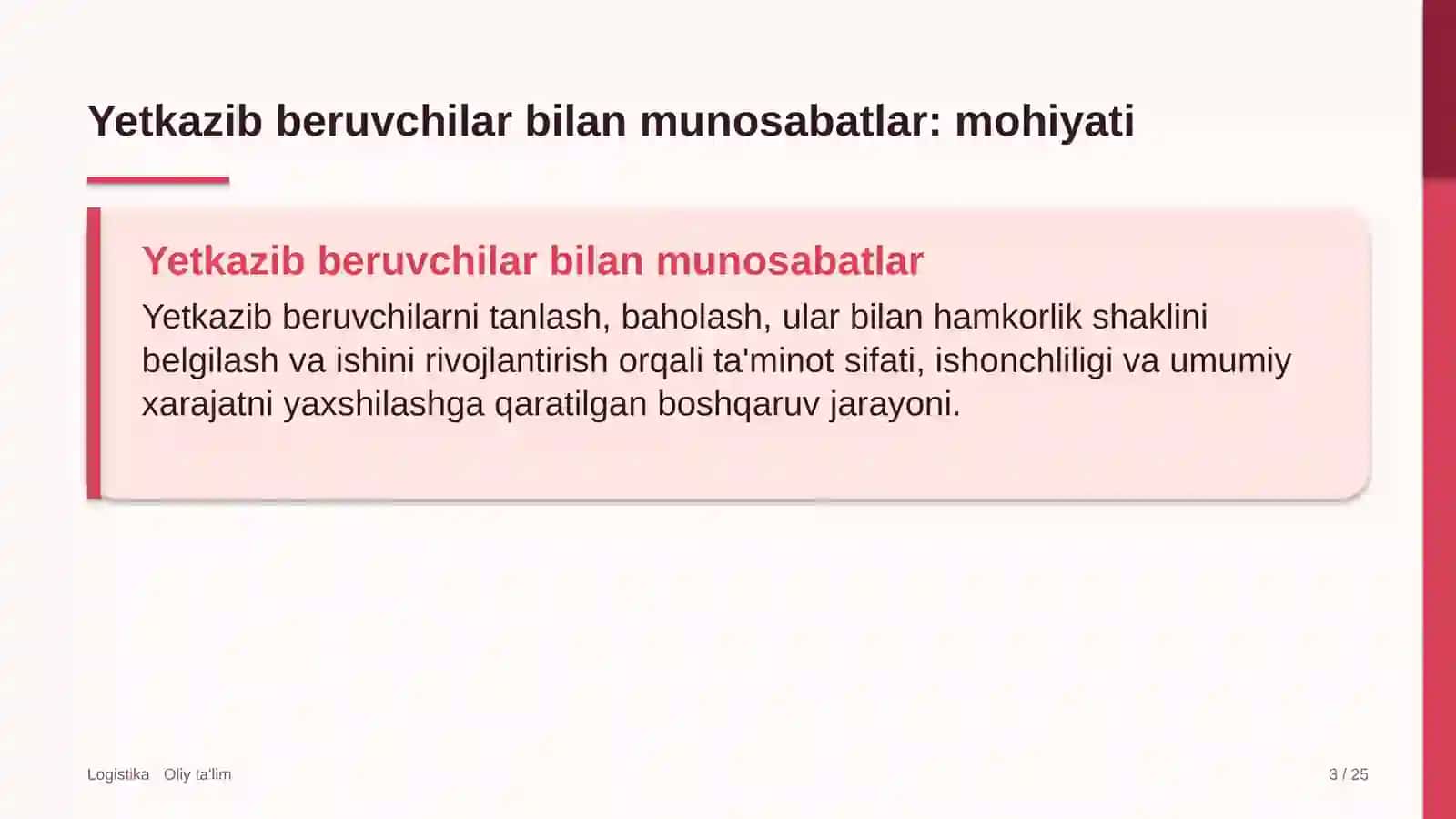 qog'oz sanoatida yetkazib beruvchilar bilan munosabatlarni boshqarish 9326 3