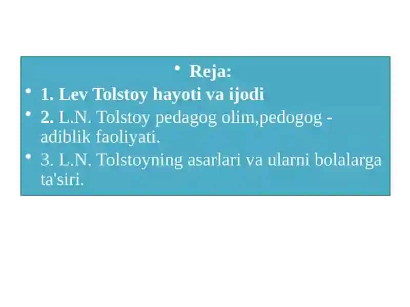 LEV NIKOLAEVIC TOLSTOY 3