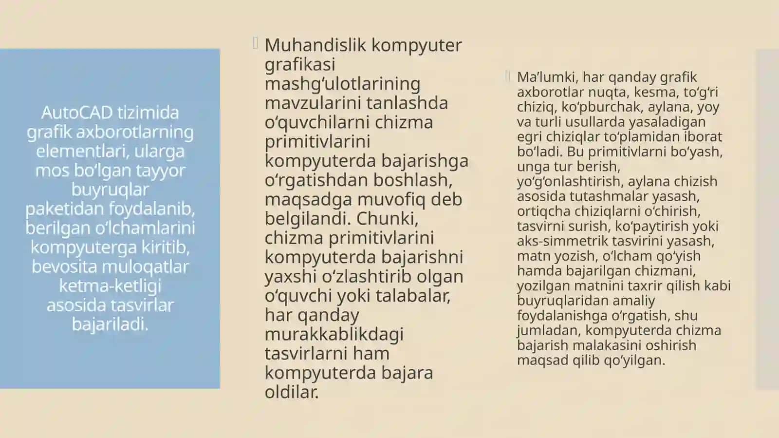 AutoCAD dasturining interfeysi 3