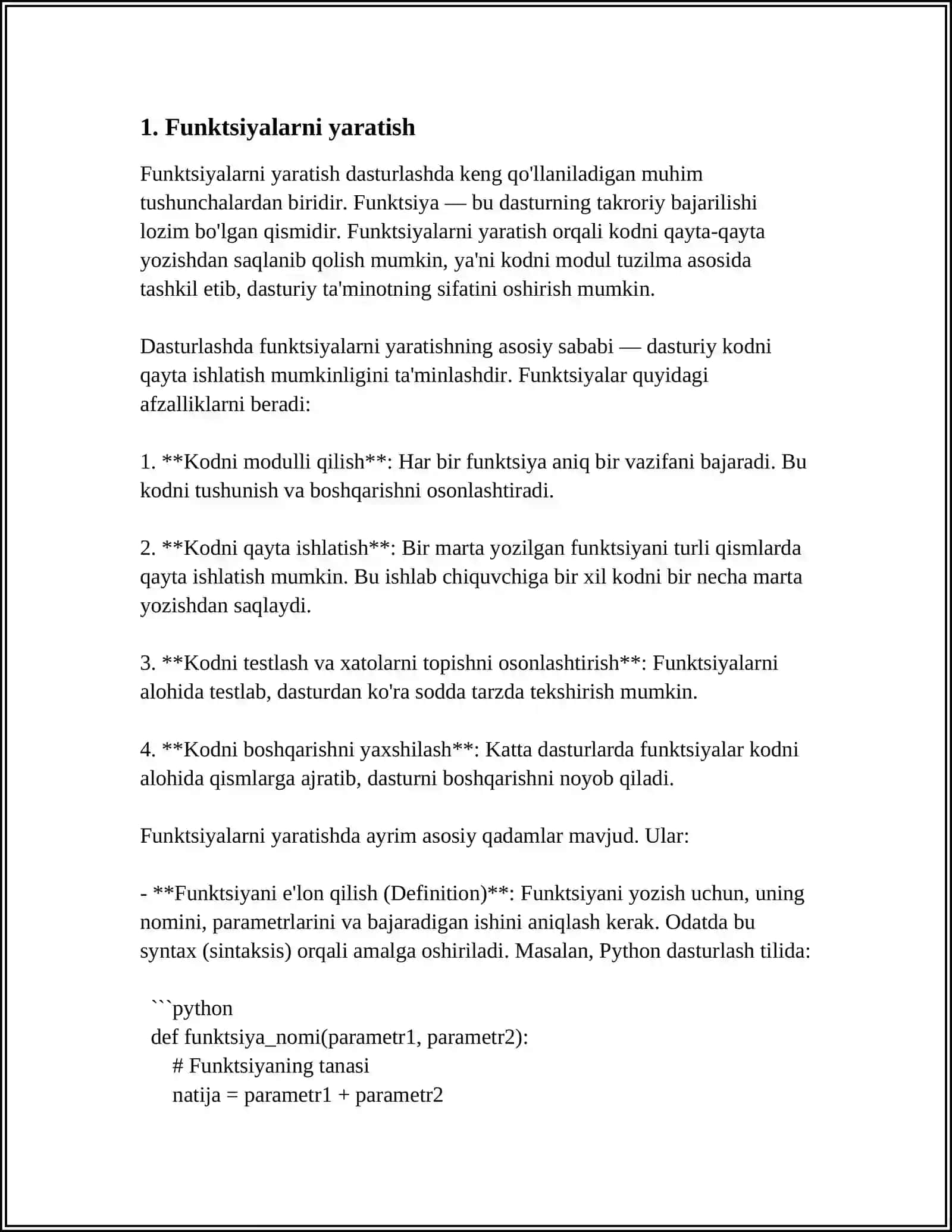 PYTHON DASTURLASH TILIDA FUNKSIYALAR 3