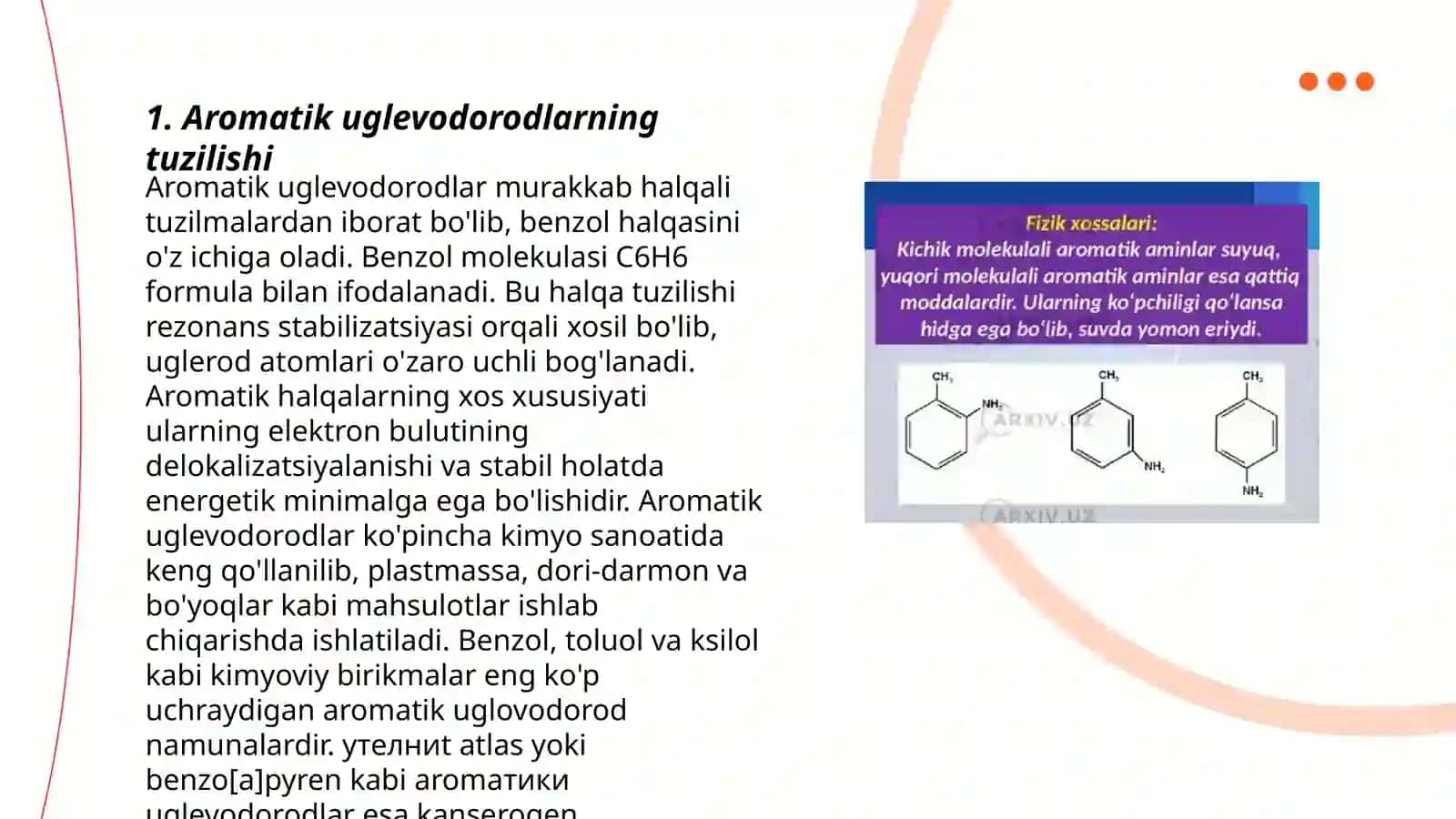Aromatik uglevodorodlar 3