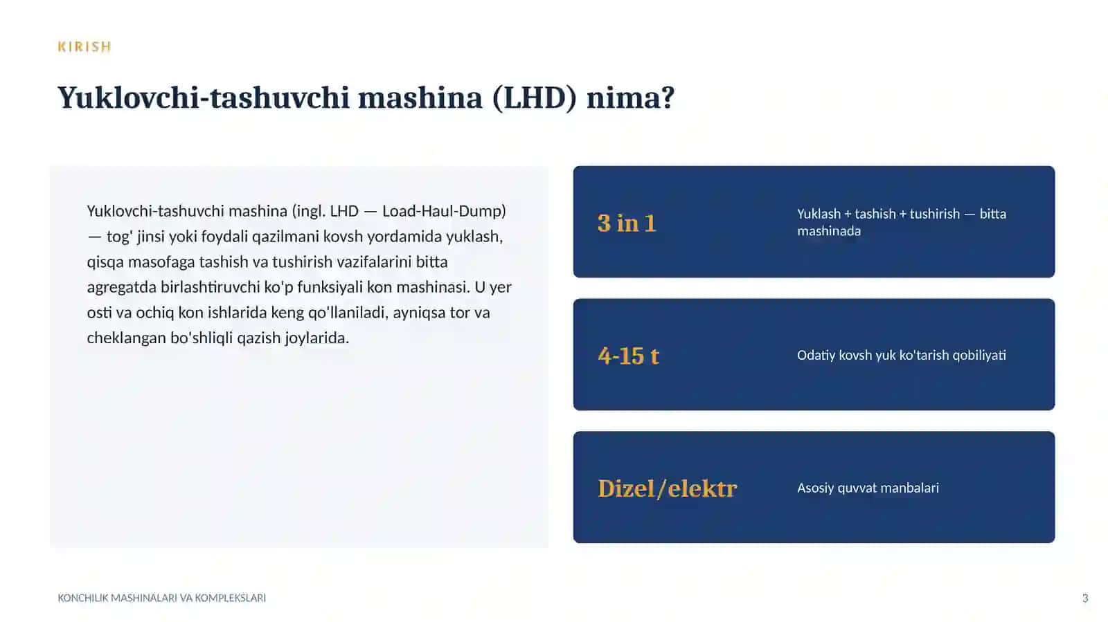 Konchilik mashinalari va komplekslari 3