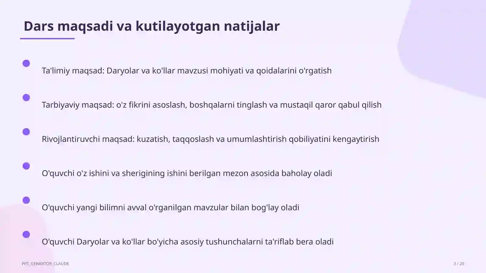 Daryolar va ko'llar (6-sinf) 3