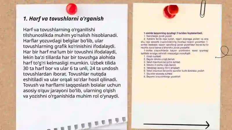 Onatili va oʻqish savodxonligifan toʻgarak rejani tuzish 3