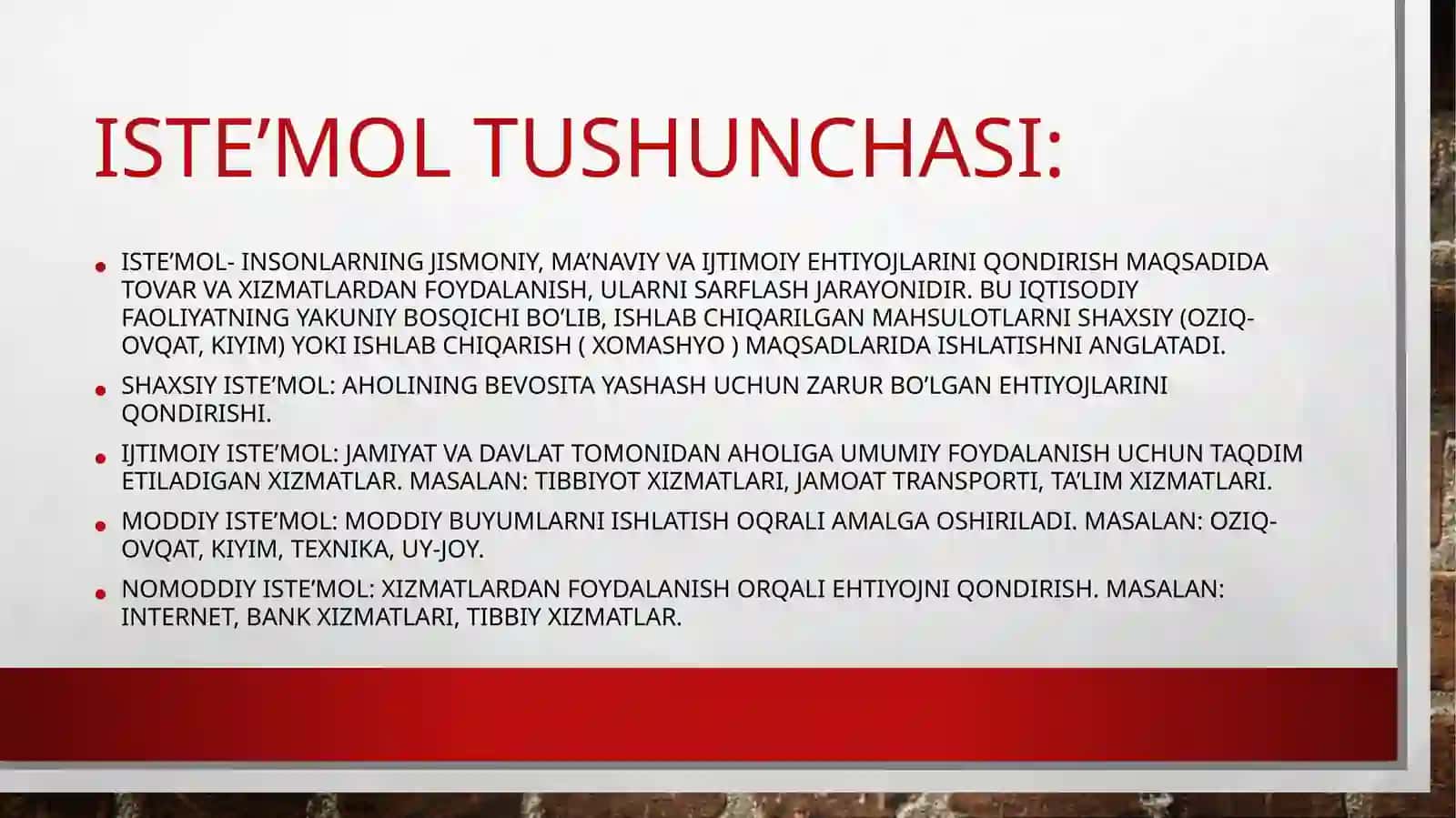 Iste’mol, jamg’ar mavainvestitsiyalar 3