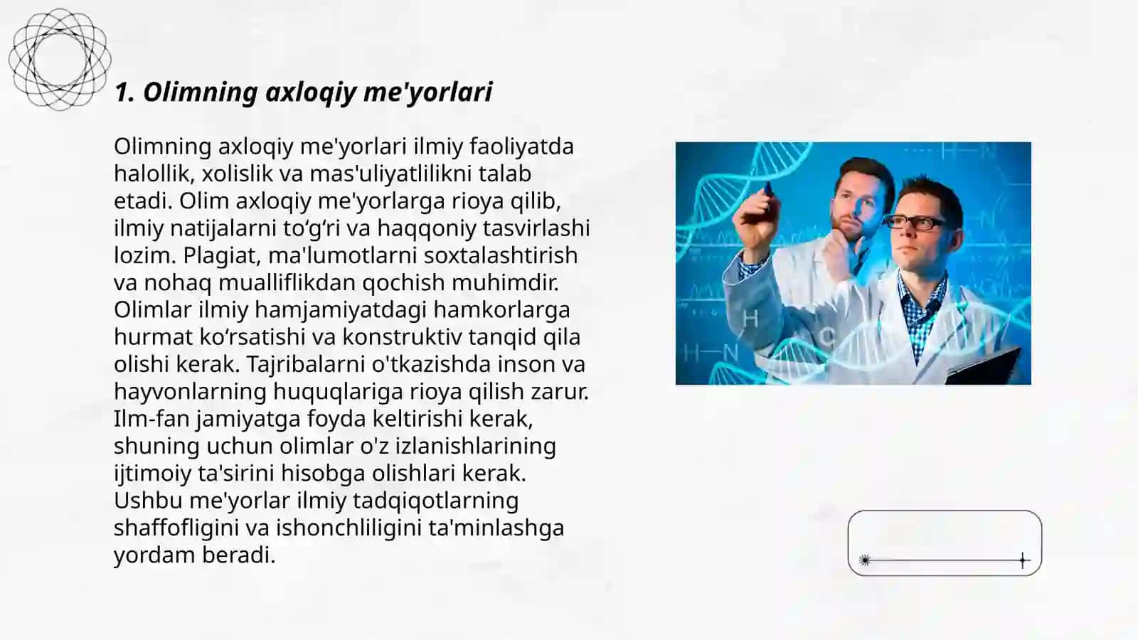 Olim etikasi, olimning professionallashuvi va ijtimoiy mas'ulyati 3