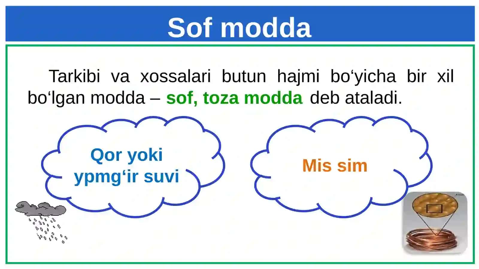 Sof modda va aralashma 3