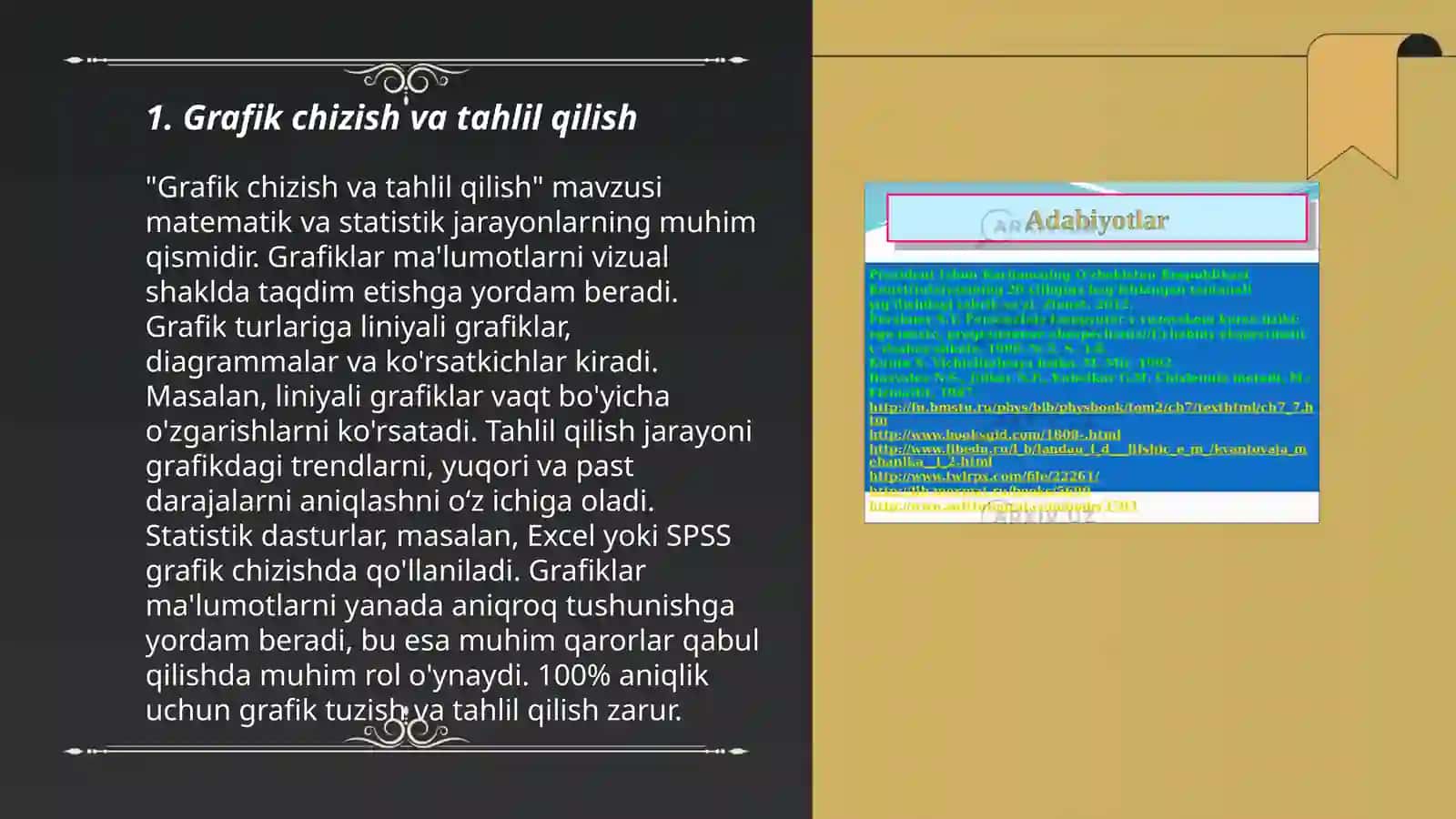 Grafik chizish va tahlil qilish 3