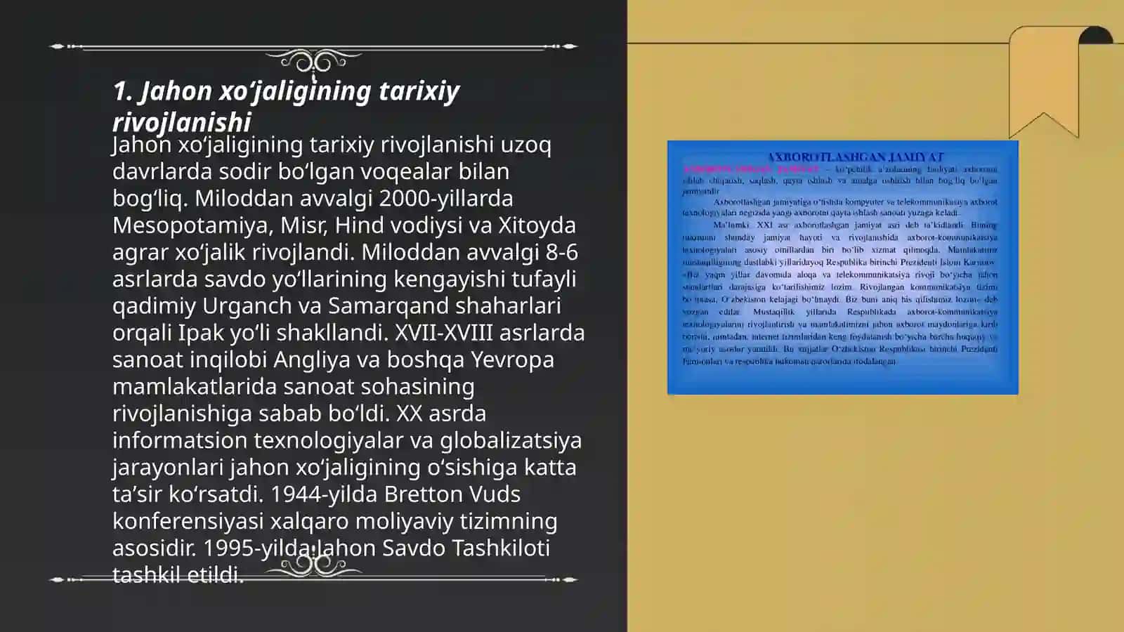 Jahon xoʻjaligining shakllanishi va rivojlanishi 3