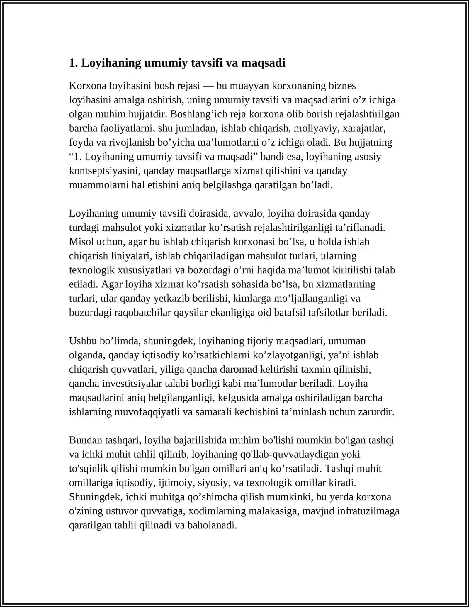 KORXONA LOYIHASINI BOSH REJASI 3