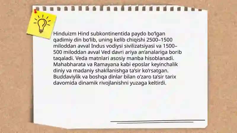 Milliy dinlar xinduizm 3