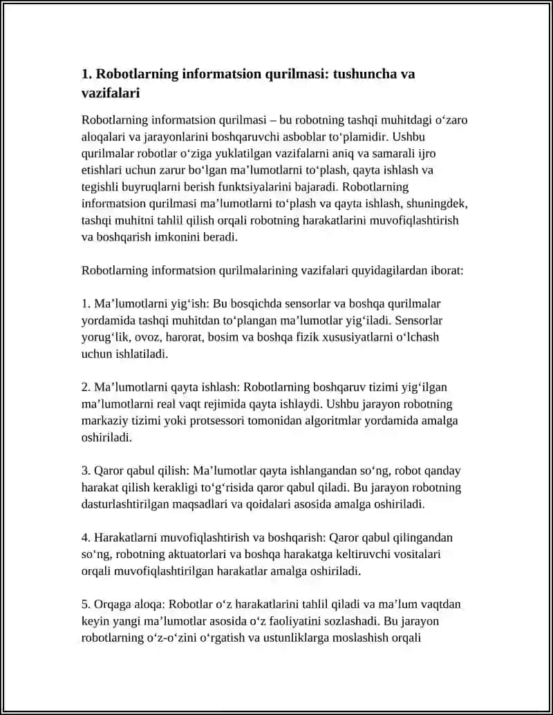 ROBOTLARNING INFORMATSION QURILMALARI VA ULARNING UMUMIY TASNIFI 3