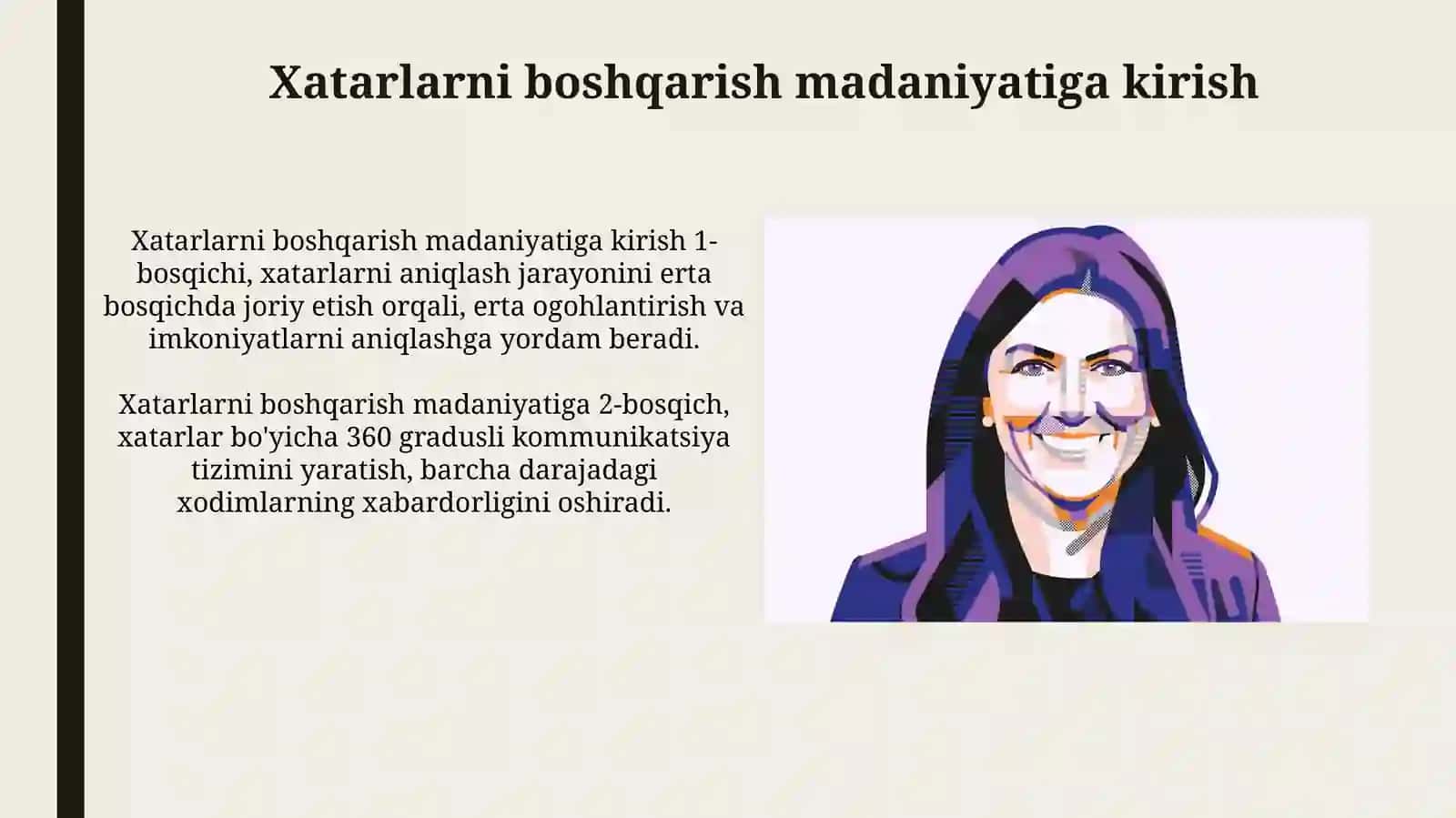 Xatarlarni boshqarish madaniyatiga 3
