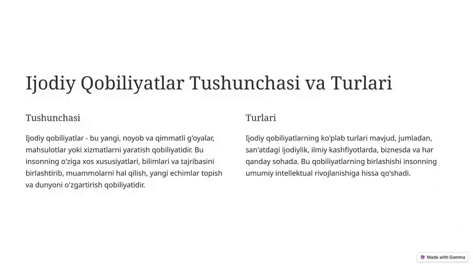 “IJOBIY QOBILIYATLAR PSIXOLOGIYASI” MAVZUSIDA TAYYORLAGAN TAQDIMOTI 3