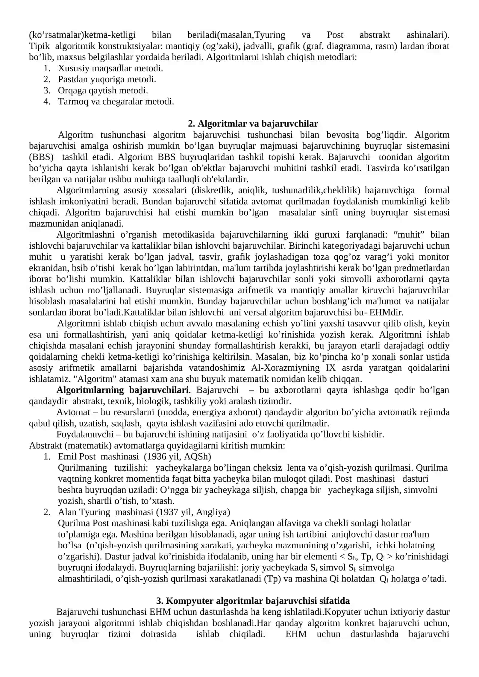 INFORMATIKANING ALGORITMIK ASOSLARI 3