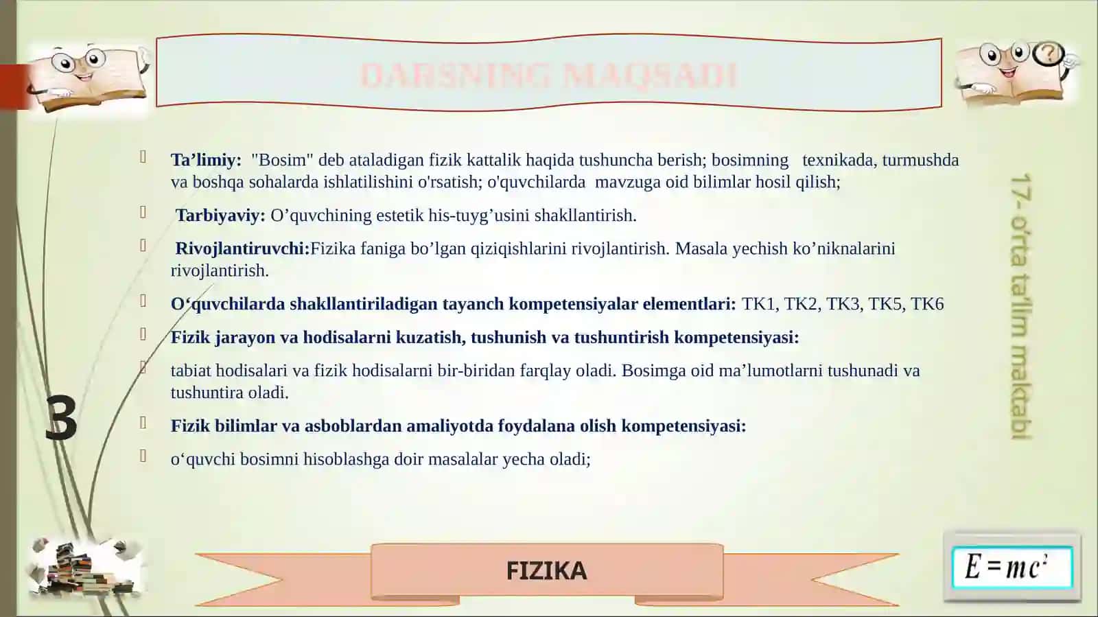7-SINF  FIZIKA FANIDAN “BOSIM VA UNING BIRLIKLARI” MAVZUSIDAGI TAQDIMOTI 3
